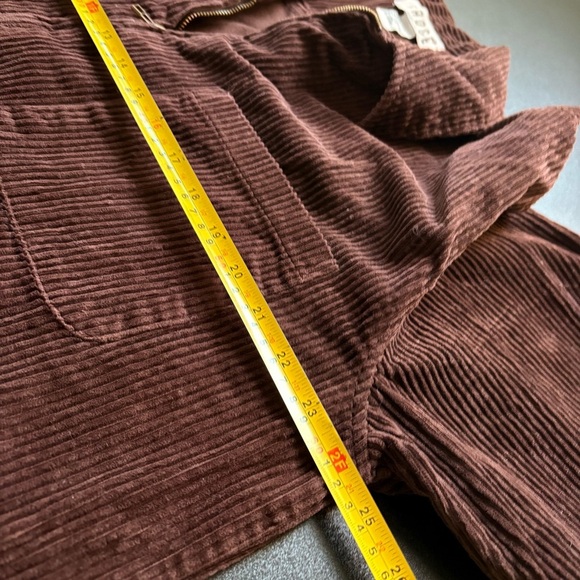 oversized boxy‎ shaket zip front brown corduroy 100% cotton unisex medium - Picture 7 of 9